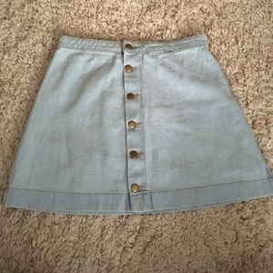 AMERICAN APPAREL snap front denim skirt size Large